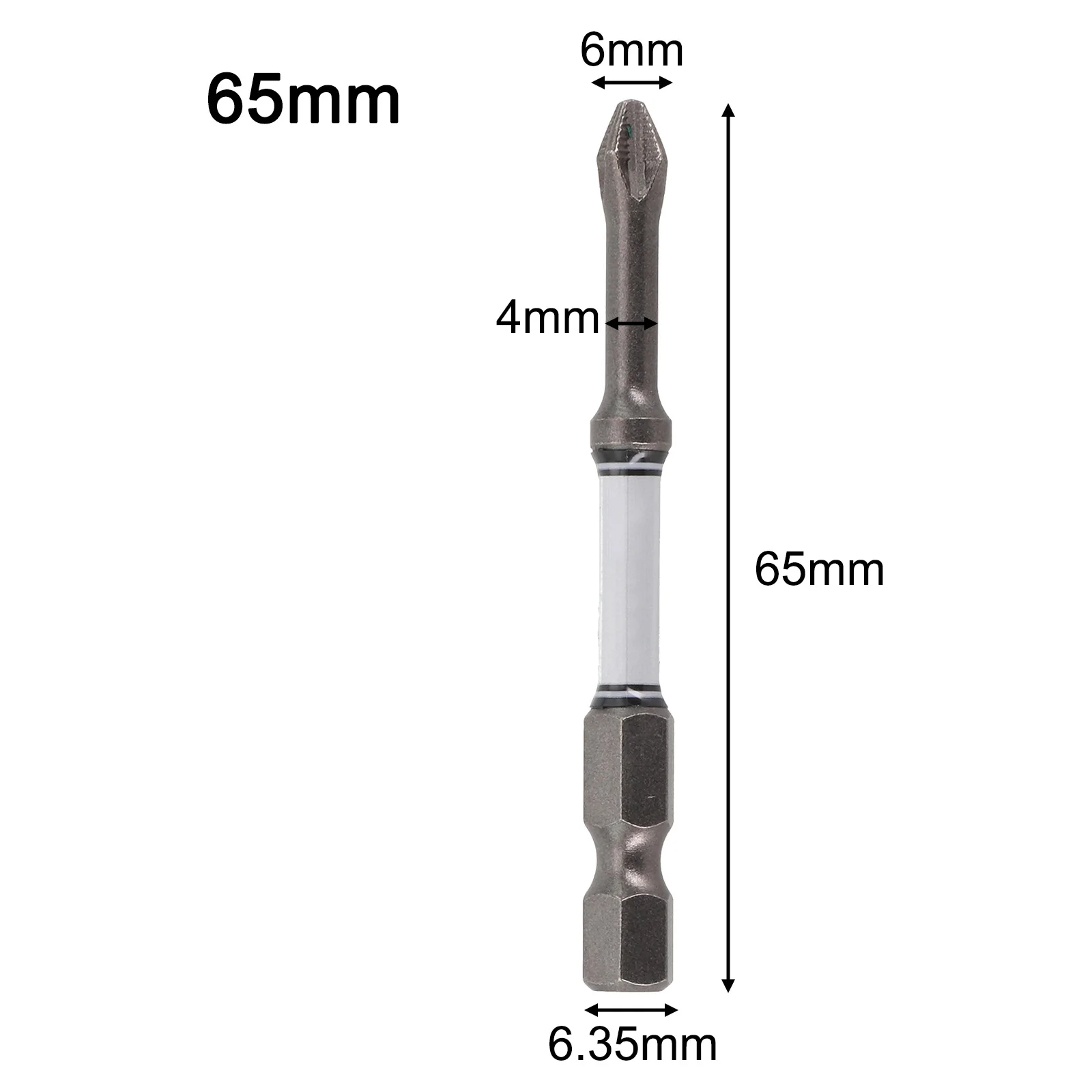 Cross Screwdriver Bit Electric Screwdriver Bit 1/4 Inch Shank Clearly Marked Sizes Hardness HRC60 Degree For Electric Drills