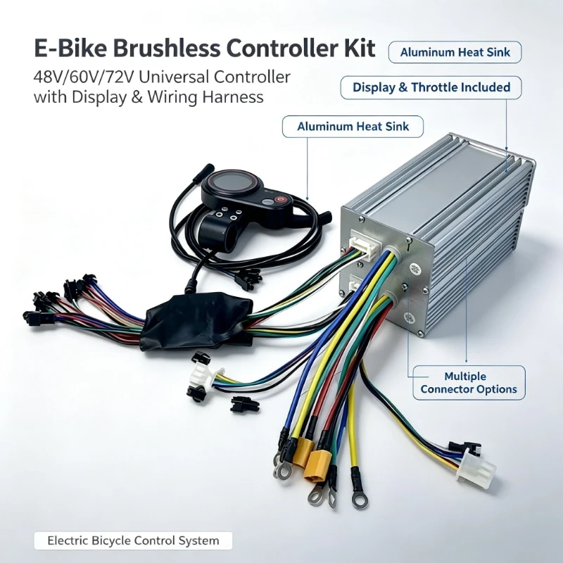 60V 45A Electric Scooter Controller for Dual Motor 3200w 5600w 6000w Electric Scooter LH-100 Display Accelerator