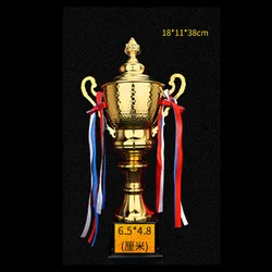 Customized Honor Trophy Cup for College Sports, Gold Plated Trophy Cup, Champions, Team, Competition Craft, Souvenir Trofeu