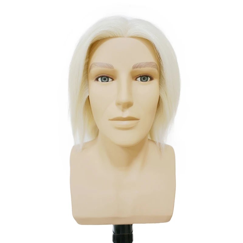 

Mannequin-Head with shoulder Mannequin 20CM 100% White Goat Hair Doll Head Wig Head For Styling