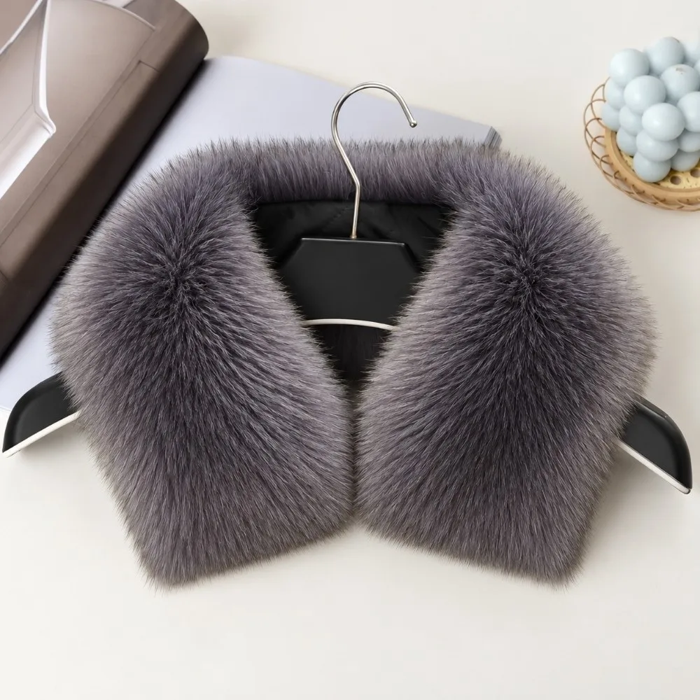 DIY Accessories Faux Fur Fake Collar Concealed Buckle Thick Fur Collar Scarf Easy To Wear Neck Warmer Fur Collar Shawl