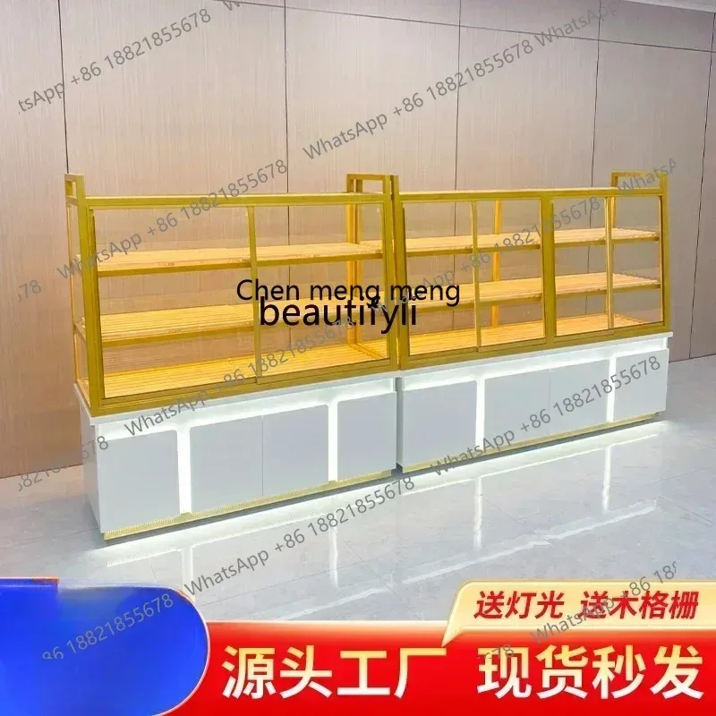 A   R0R Bread Counter Zhongdao Side Cabinet Display Side Island Cabinet Glass Sliding Door Display Display Shelf