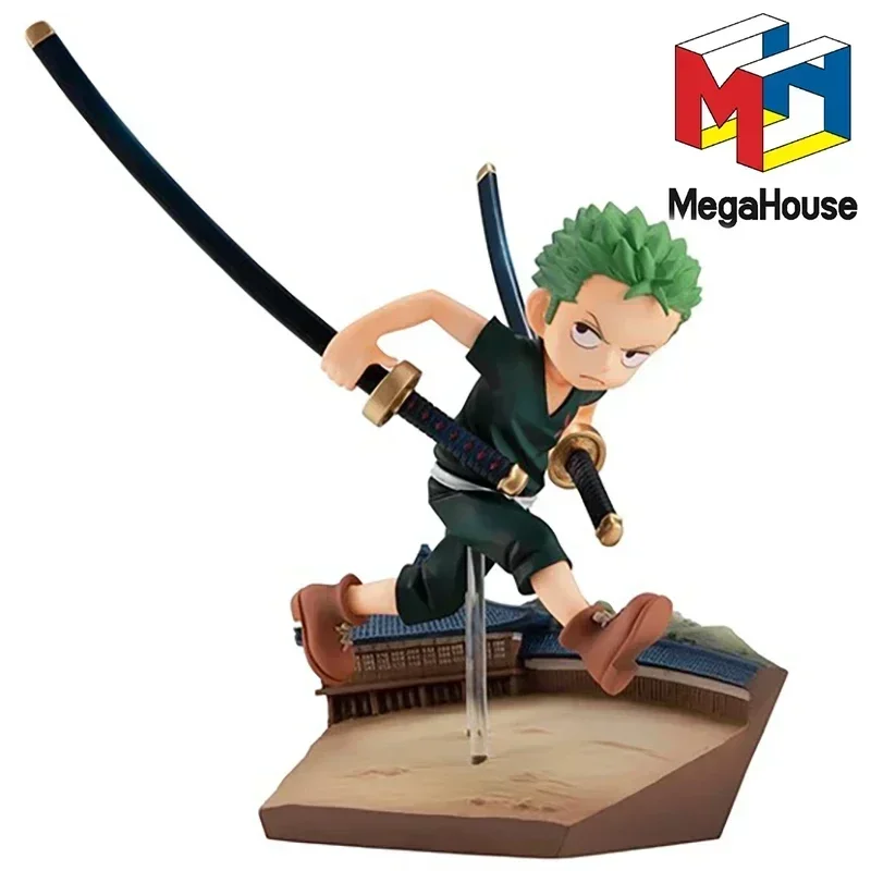 

Original Megahouse One Piece Childhood Series Roronoa Zoro Figure Run!Run!Run! Action Figure Model Anime Statue Gift