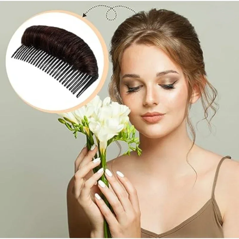 Puff Hair Head Cushion Synthetic Pad Invisible Fluffy Clip Bun Bump It Up Volume Hair Base Women Hair Accessories