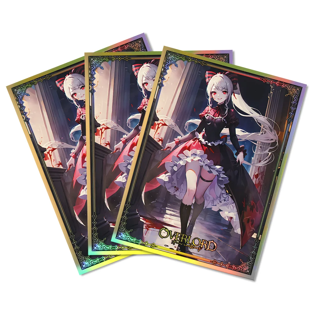 60 PZ 67*92mm Overlord Halltear Bloodfallen Anime Buste per carte Foil Gioco da tavolo Protezione per carte collezionabili per MTG/PKM Regalo di festa