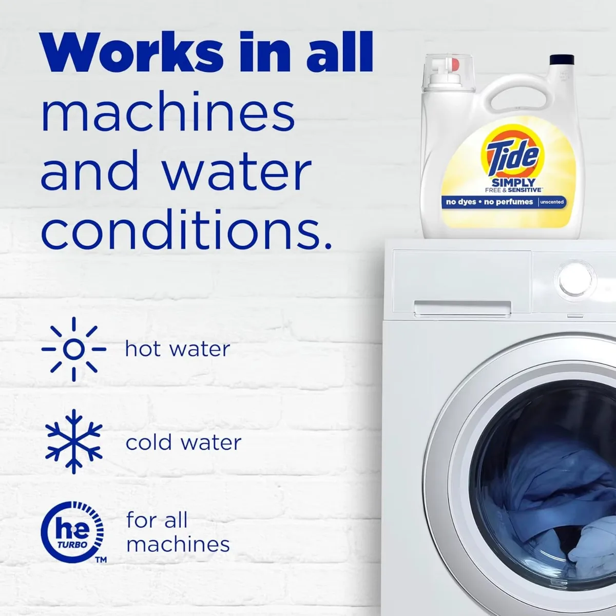 منظف الغسيل السائل، مجاني وحساس، 89 حمولة، 117 أونصة، منظف الغسيل السائل، صابون الغسيل