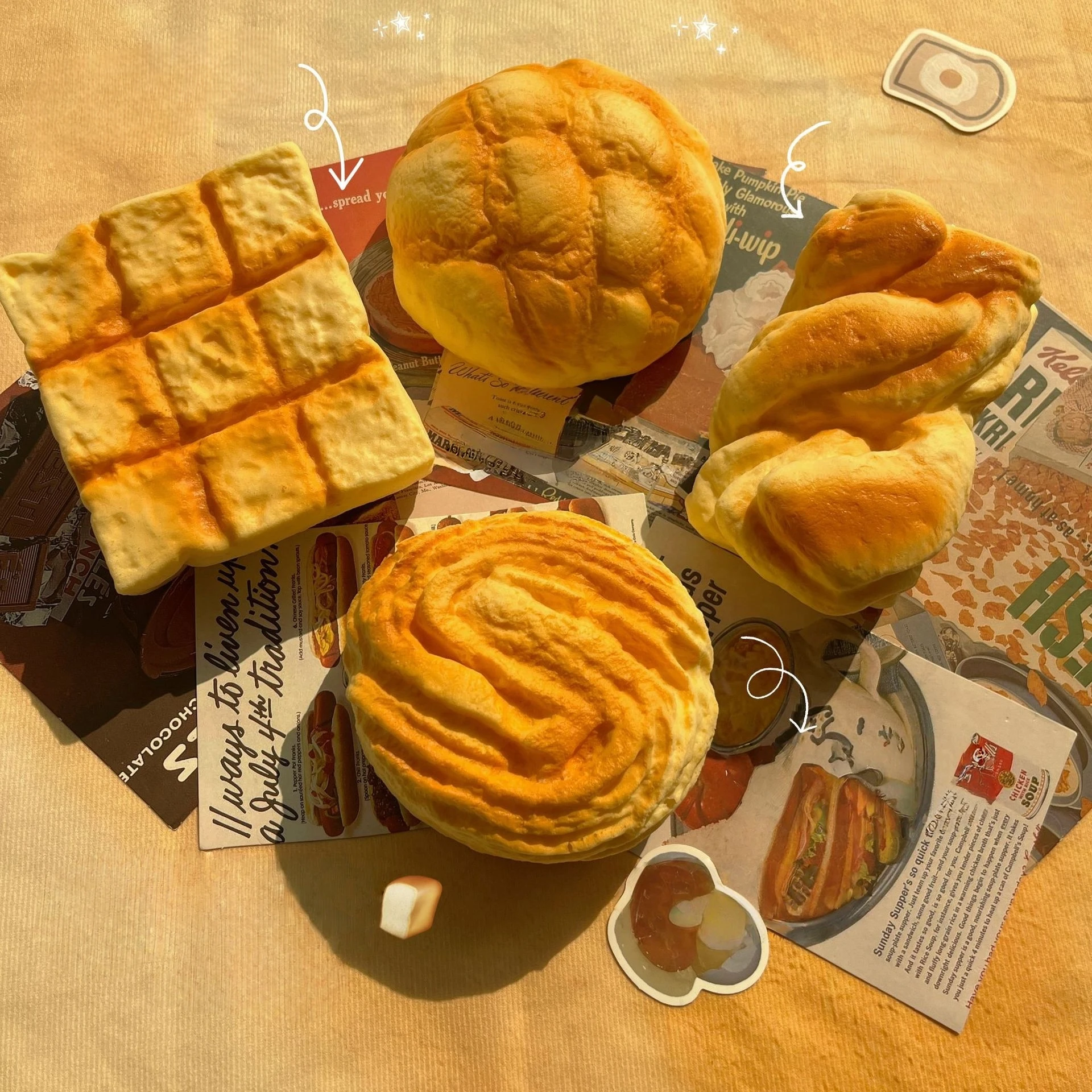 

Мягкая игрушка-антистресс «Хлеб с маслом»: реалистичная игрушка-прикол с медленным восстановлением формы, сенсорная игрушка для снятия стресса, подарок для детей и взрослых