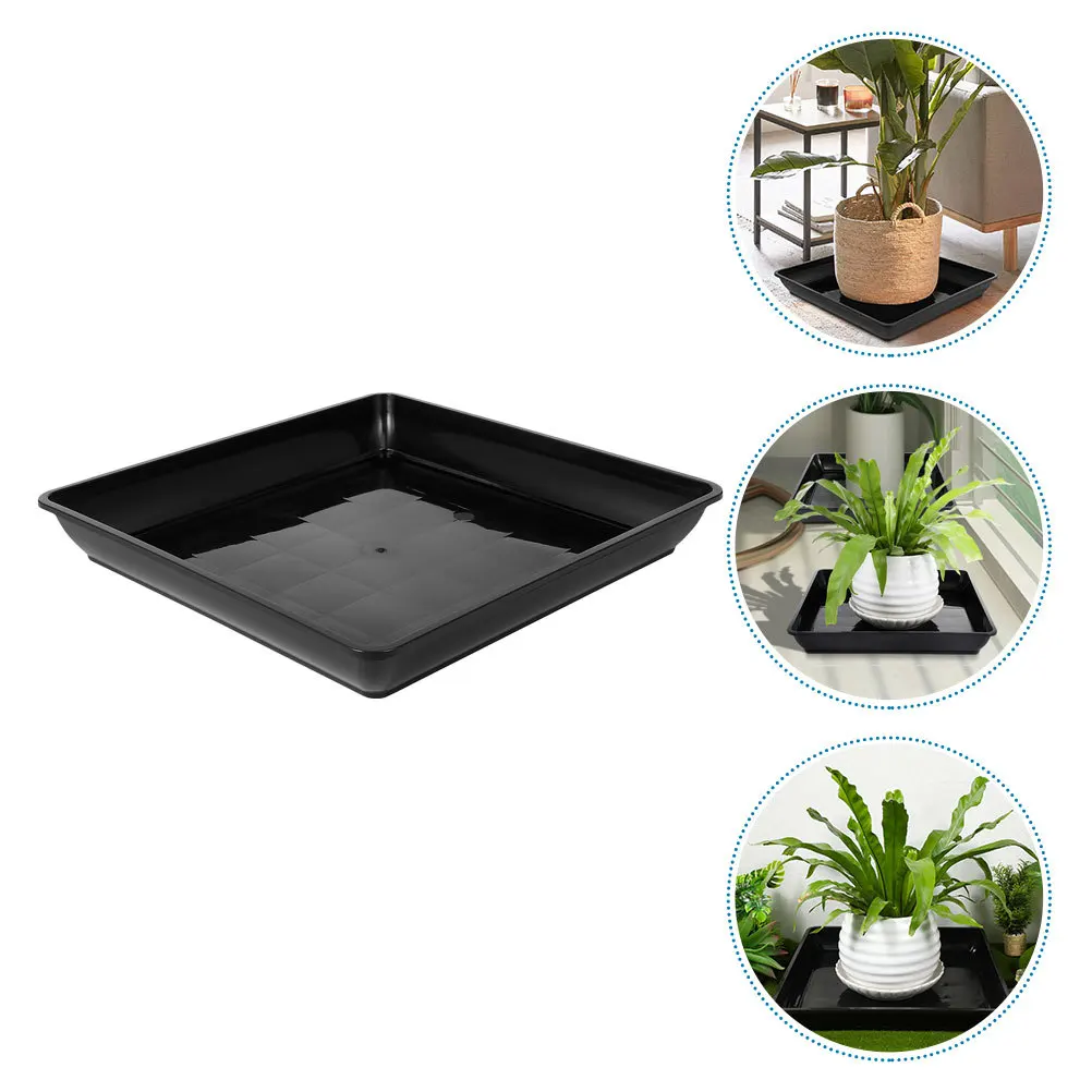 

2pcs Flower Pot Tray Plastic Drip Trays For Indoor Plants Rectangular Drainage Saucers Waterproof Planter Accessories Plant