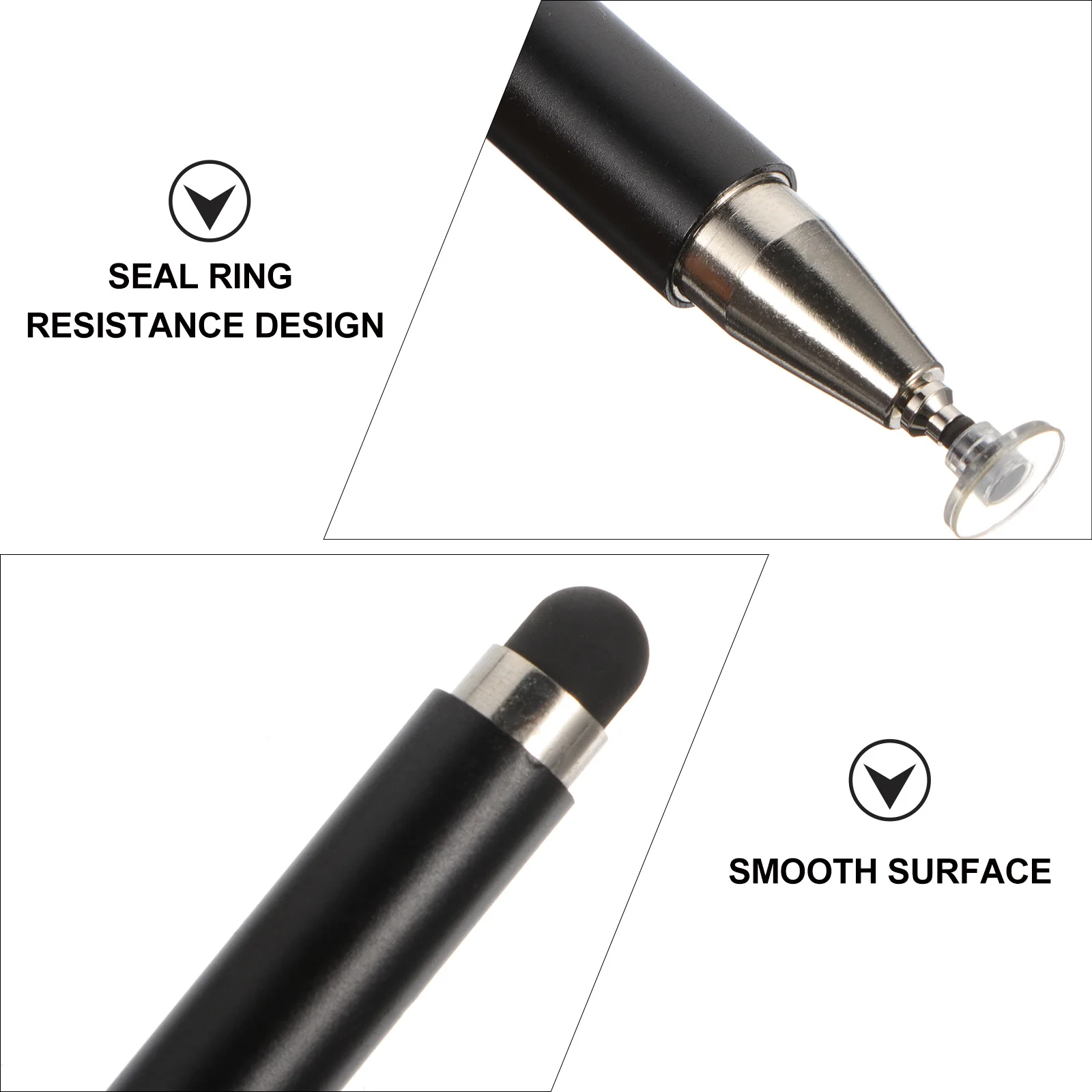 

Magnetic Capacitive Stylus Pen for Tablet 2in1 Handwriting Drawing Disc Painting Black Small Compact Smooth Surface