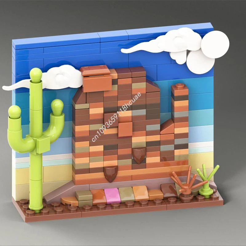 

203pcs MOC AZ Monument Valley Display Building Blocks Christmas Educational Unique DIY Gift Idea for Adult Hobbyists idea Gift