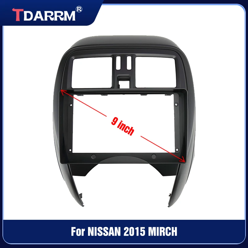 9 inch Car Fascia For Nissan March MICRA 2010-2013 /2013-2017 2 Din Car Dvd Frame Audio Fitting Radio Head Unit Panel Kit