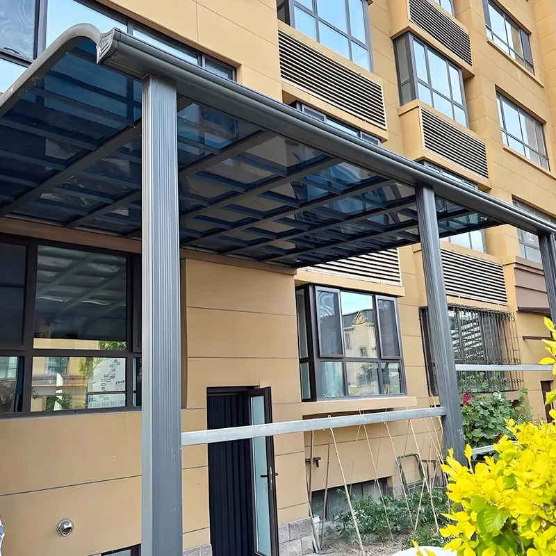 

Garden Awning Aluminum Awnings Waterproof Sunshade Anti-UV Balcony Covered Courtyard Canopy with Aluminum Decoration Panel