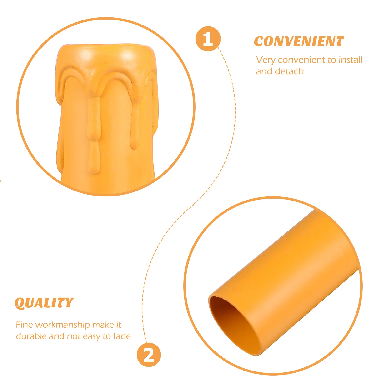 

20 pcs Tear Wax Sleeve Plastic Chandelier Casings Vintage Covers For Lighting Fixture Repair Chandelier Socket Tubes