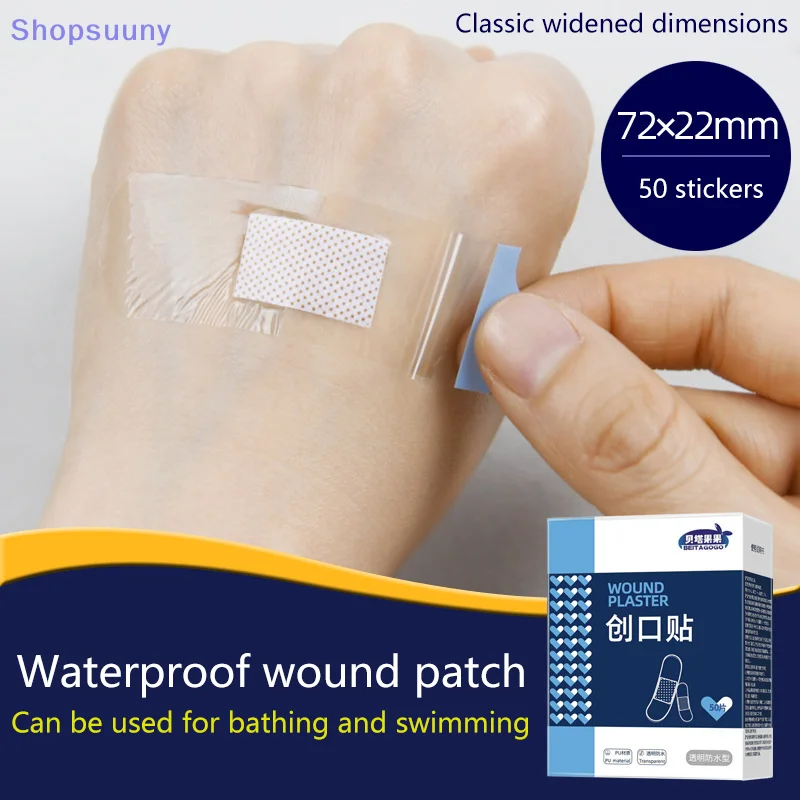 [SU]PU Adhesive  Strips Wound Plaster Transparent Waterproof Band For Sports Bathing Protective First Aid[SU]