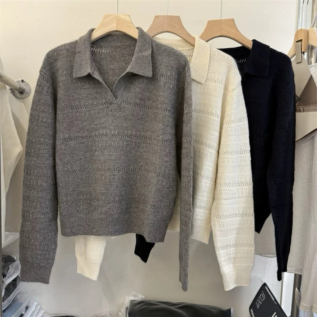 

100% кашемир, осень/зима 2021, новый утолщенный вязаный свитер, женский однотонный высококачественный свитер