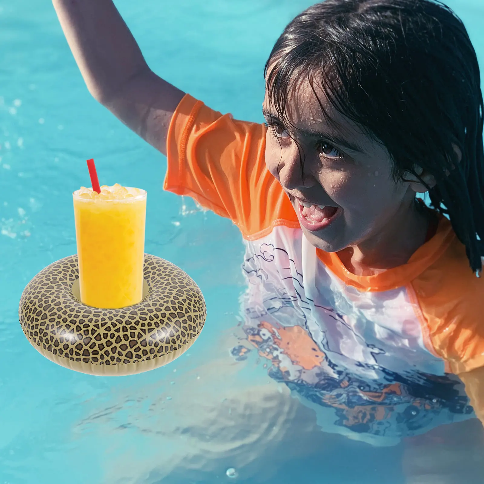 Accessoires de piscine léopard pour adultes, 3 pièces, porte-gobelet flottant de fête, flotteurs gonflables