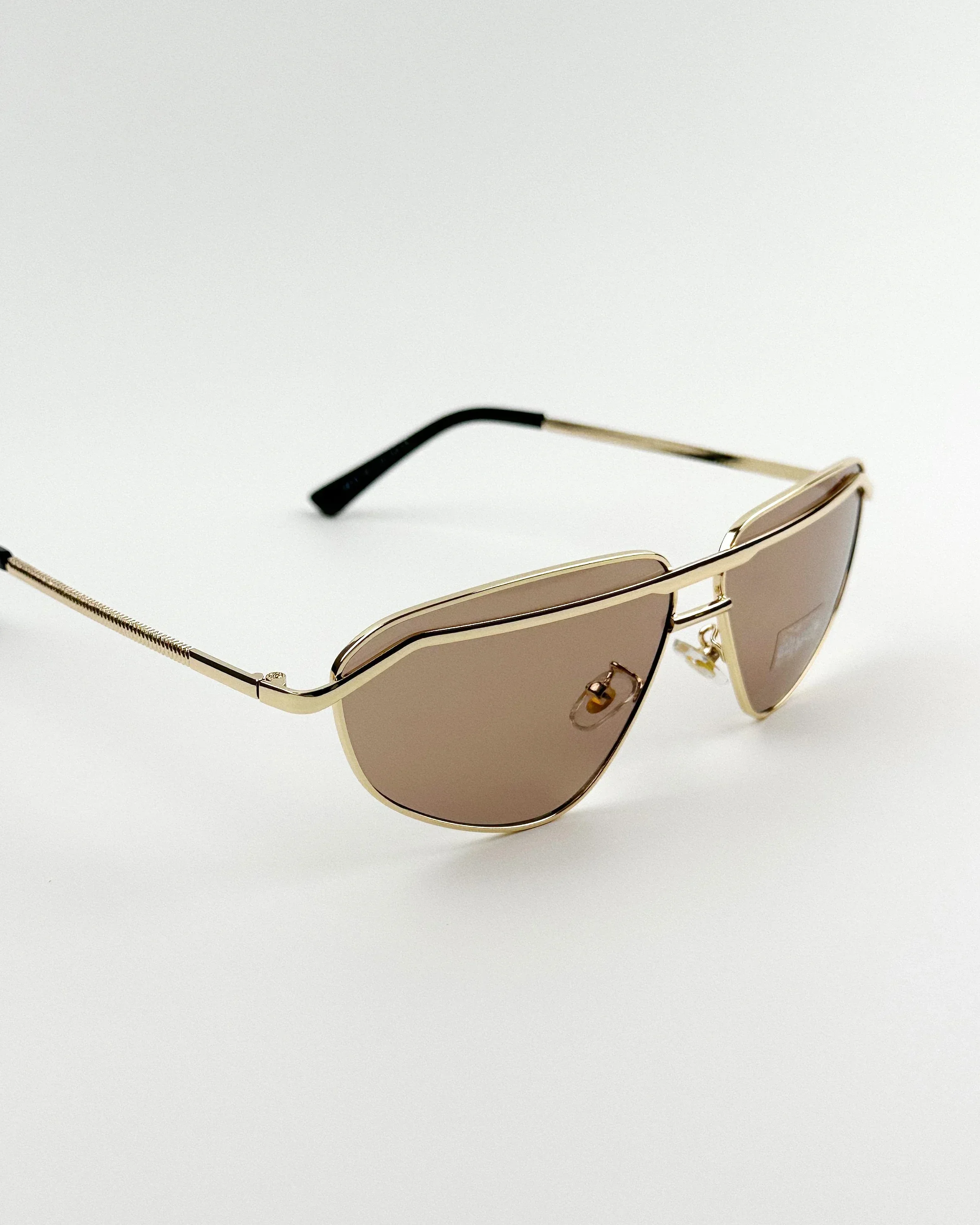 Retro Double Beam Metal modische Sonnenbrille, UV-beständige konkave Outdoor-Sonnenbrille für Männer und Frauen