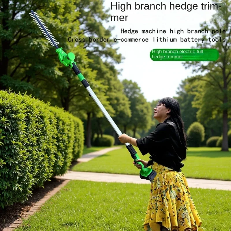 24V Electric Telescopic High Branch Pruning Shears, Lithium Battery Pole Hedge Trimmer for Garden High Altitude Branches