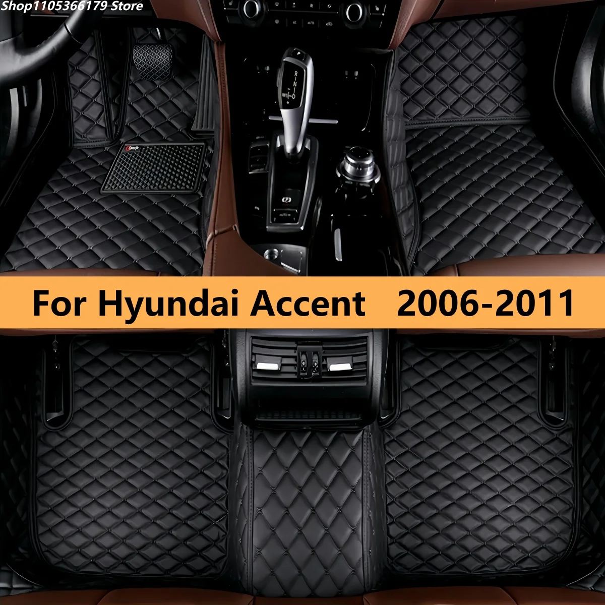 

Custom Car floor Mat For Hyundai Accent 2006 2007 2008 2009 2010 2011 Car Floor Mats Full Set Foot Matts Rugs Auto Accessories