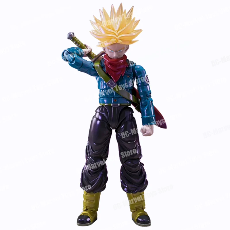 Original Bandai Sdcc Dragon Ball Z S.H.Figuarts Shf Torankusu Future Trunks chico Kintoun Anime figura de acción modelo regalos Juguetes