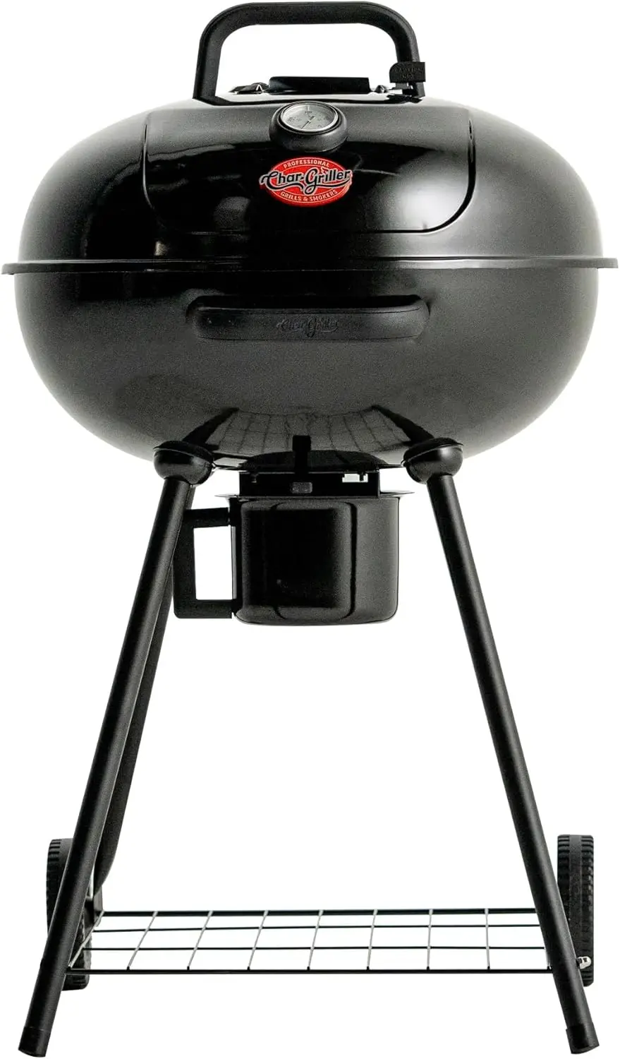 Outdoor Grilling, Steel, Black - 22 - inch Kettle Charcoal Grill with 363 sq. in. Cooking Area