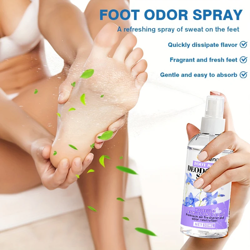 2pcs Farienne Foot & Shoe Deodorizer Spray 30ml Odor Neutralizer For Sneakers Socks Footwear Freshener