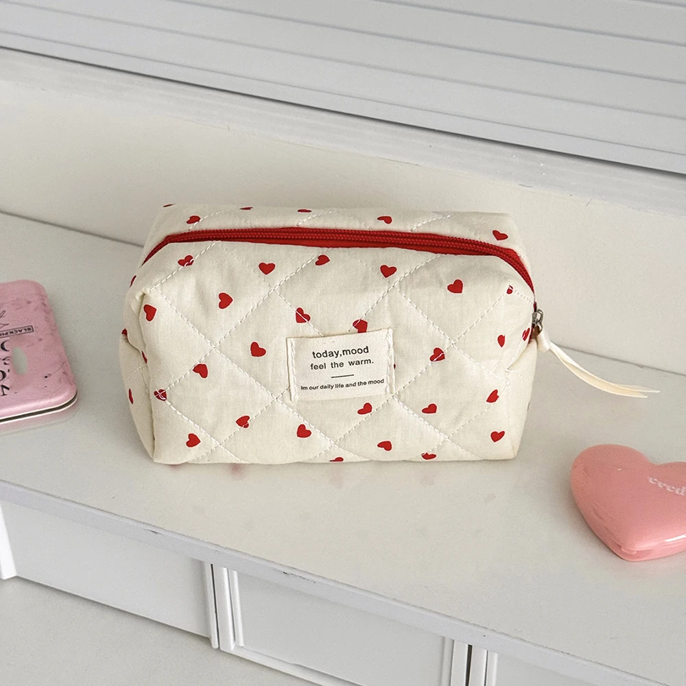 Fashion Ins Dames Quilten Make-up Tas Grote Capaciteit Toilettas Cosmetische Opbergtas Handtas Dames Rits Make-up Tas