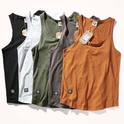 Cool brand vest summer cotton loose sports trend hip-hop beach fitness fitness running vest men