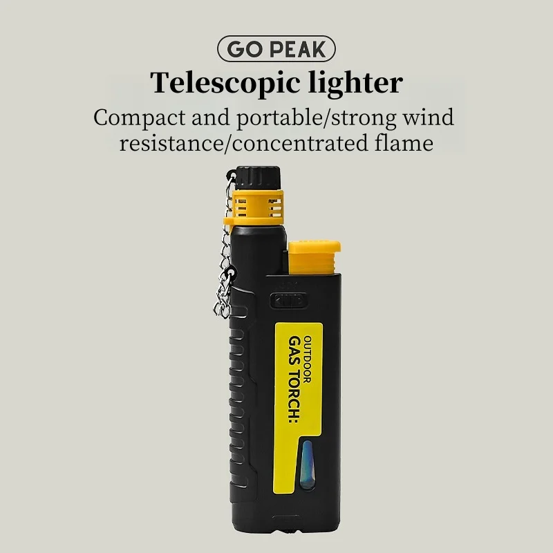 

GOPEAK Telescopic Lighter Outdoor Camping Portable Gas Lighter Outdoor Windproof Multi functional Igniter Men's Gift