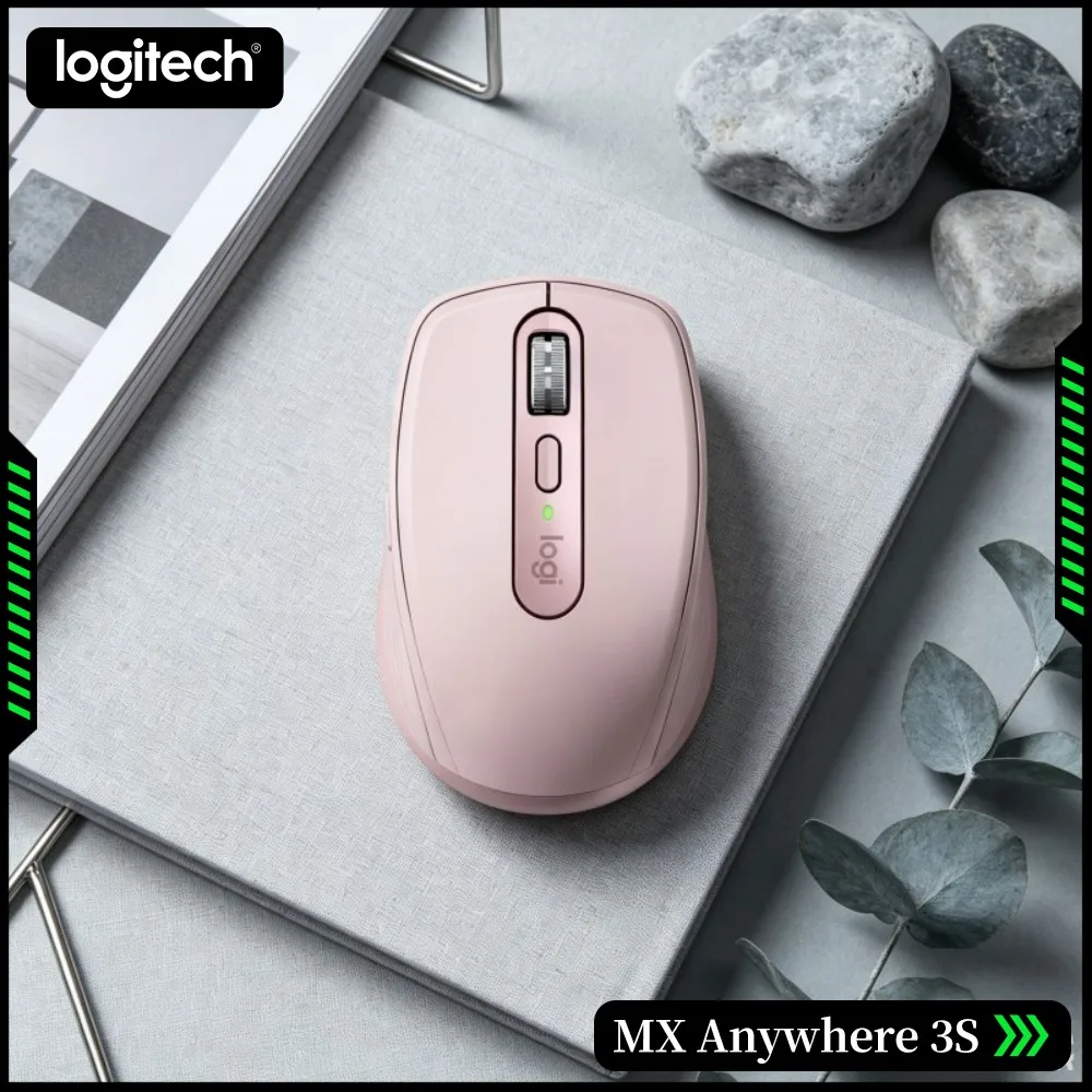 Ergonomic MX Anywhere 3S - 8000 DPI, 3-Device Connect, Silent Click, Perfect For Retail Shop & Office Work