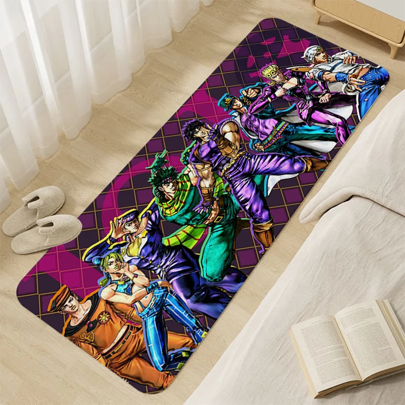 

Anime Rug for Bedroom B-JoJos B-Bizarre Adventure Living Room Hallway Carpet for Kitchen Main Door Entry Mat Custom Doormat Home