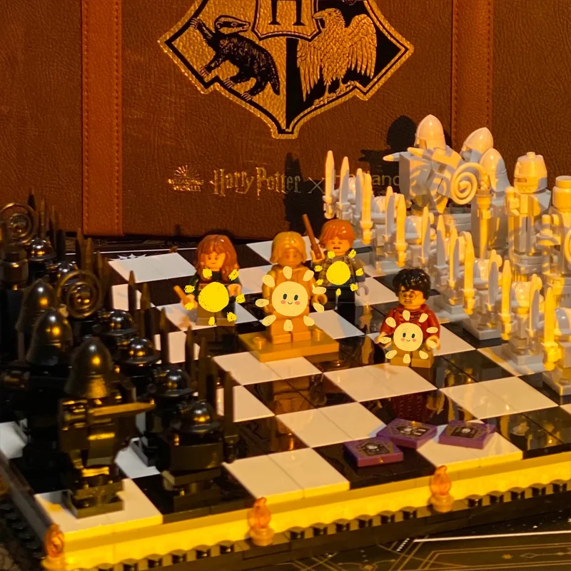 جديد MOC 76392 معالج الفيلم الشطرنج MagicGame اللبنات فارس دور التحدي النهائي اللعب التفاعلي الطوب لعب هدايا الاطفال