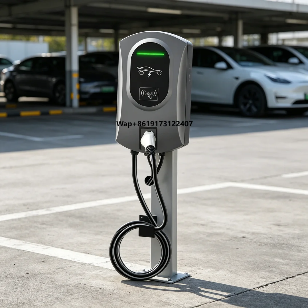 Heavy Duty 44kw AC EV Charging Pile with Dual for Highway Fast Electric Vehicle Charging