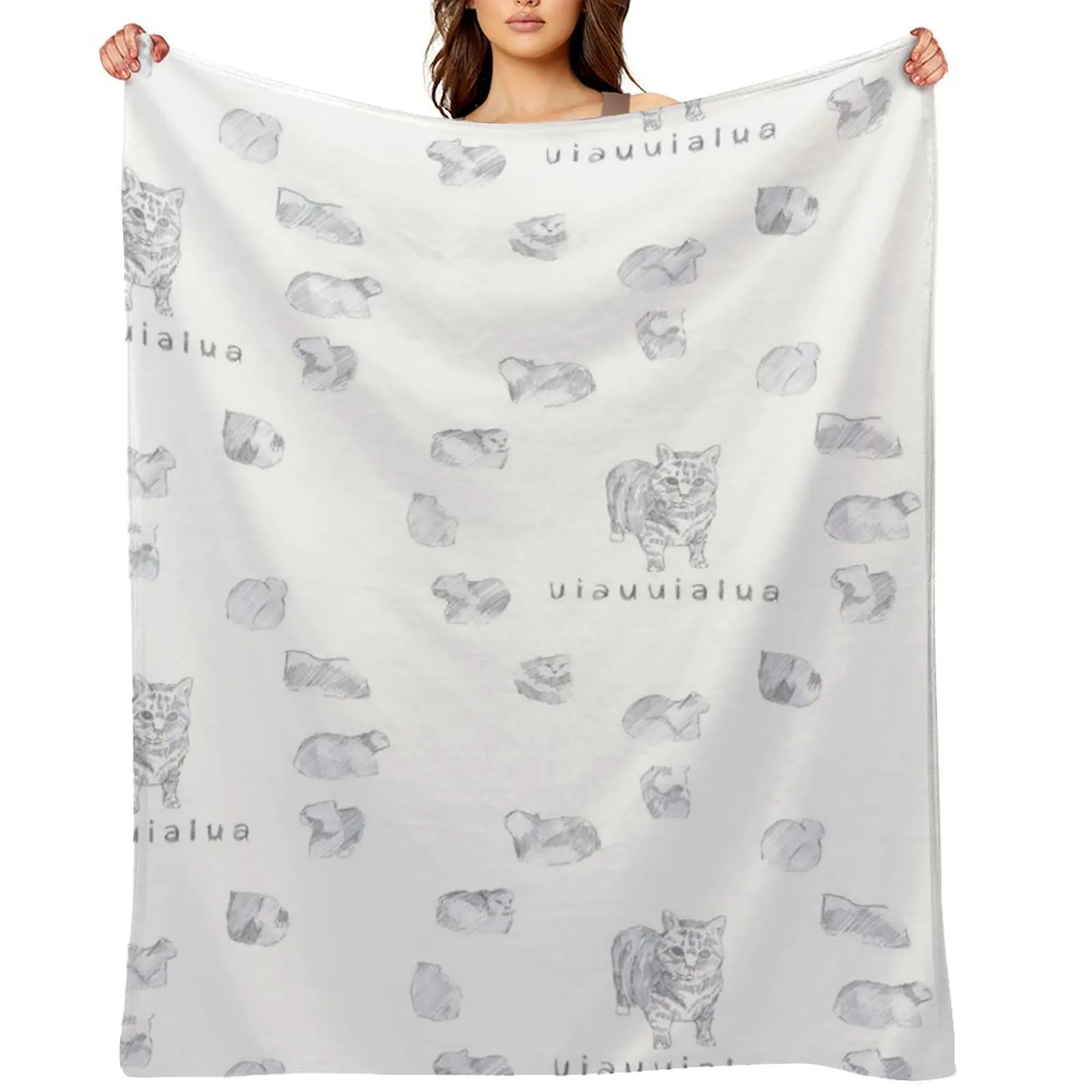 

Spinning Cat Meme Throw Blanket sofa bed warm winter Decorative Sofa Luxury Brand Blankets