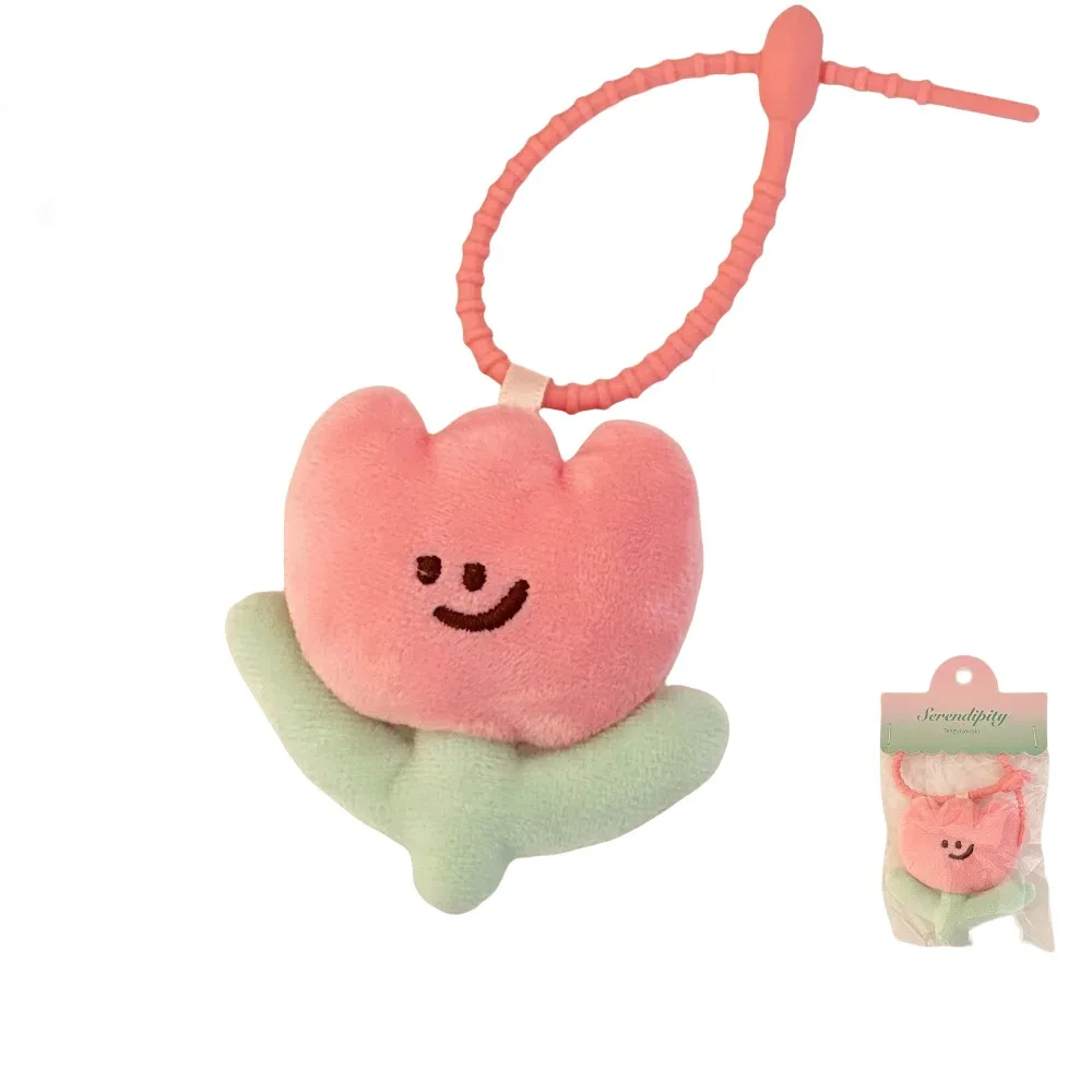 

Funny Creative Tulip Plush Keychains Cute Soft Bag Charming Backpack Decorative Plush Toy Gift