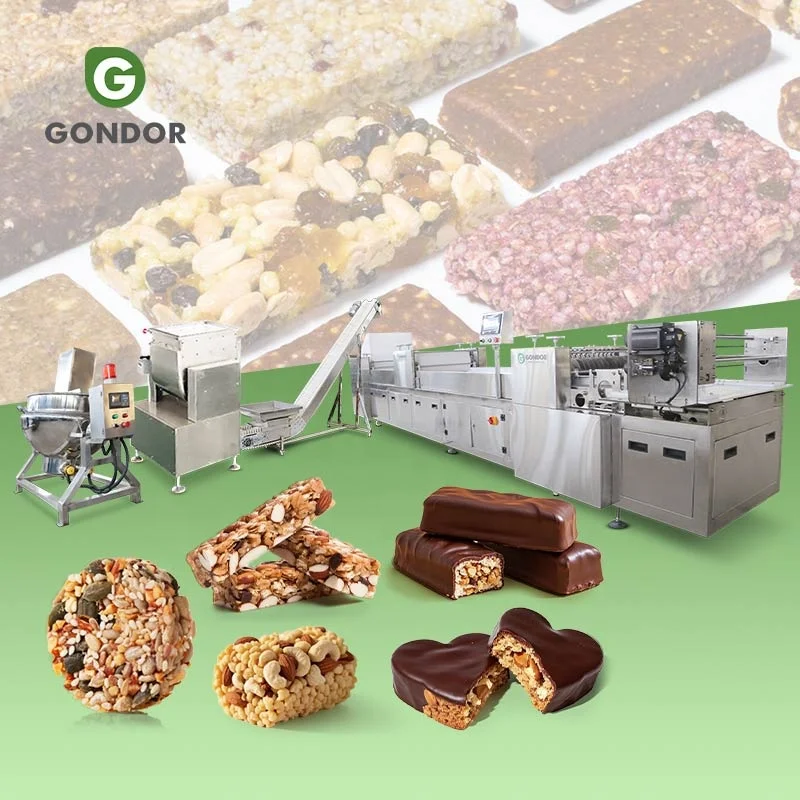 Máquina Extrusora de Granola Pequeña, Cortadora de Dátiles Energéticos, Línea de Producción de Barritas de Chocolate, Cereales y Proteínas