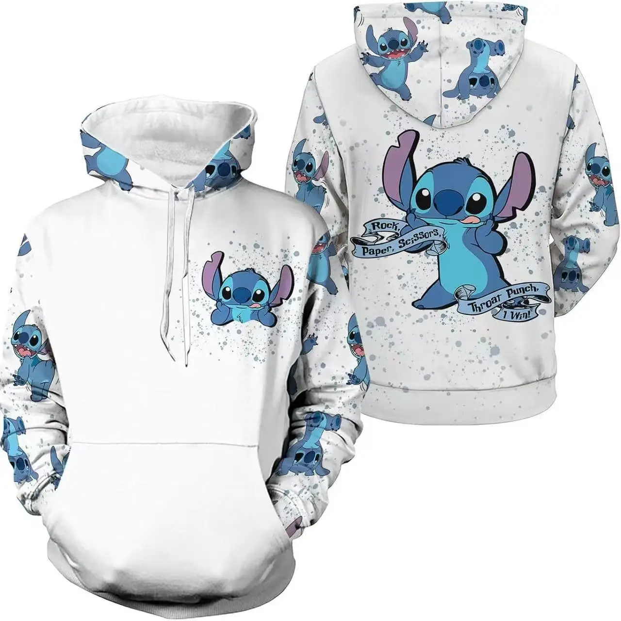 Disney Co-branded Donald Duck Printed Hooded Sweatshirt For Men And Women 2024 Autumn American Fashion Brand Classic Casual Top