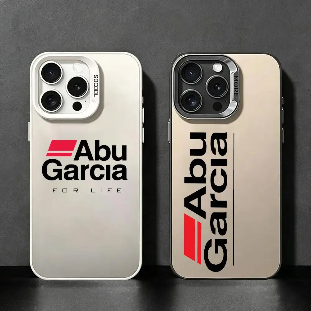 Capa de Celular A-abu G-garcia para Pesca para iPhone 17/16/15/14/13/12/11 Pro Max, Capa de TPU Prata de Luxo, Antichoque e Anti-riscos