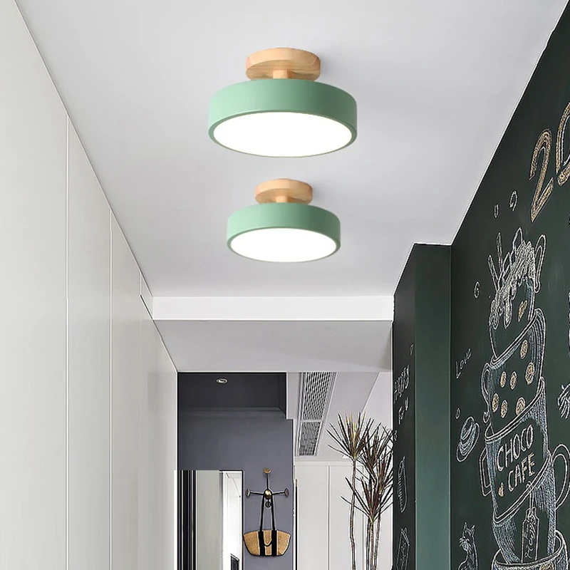 Modern Macaron LED Ceiling Lamp Aisle Chandelier Corridor Stairs Foyer Balcony Bedroom Bathroom Indoor Lighting Fixtures Luster