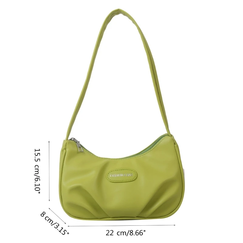 E74B Bolso bolso para axila, bolsos hombro para niña y mujer, bolsos plisados ​​en forma bolso