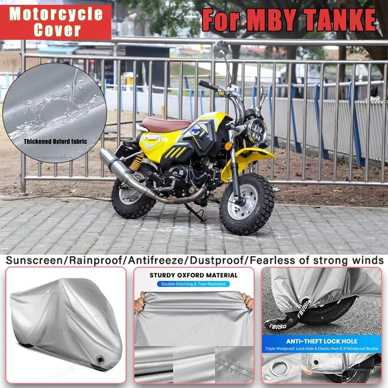 

For MBY TANKE No Ear Motorcycle Cover - Outdoor Full Body Protection, Waterproof Dustproof Sunscreen Moto Accessories