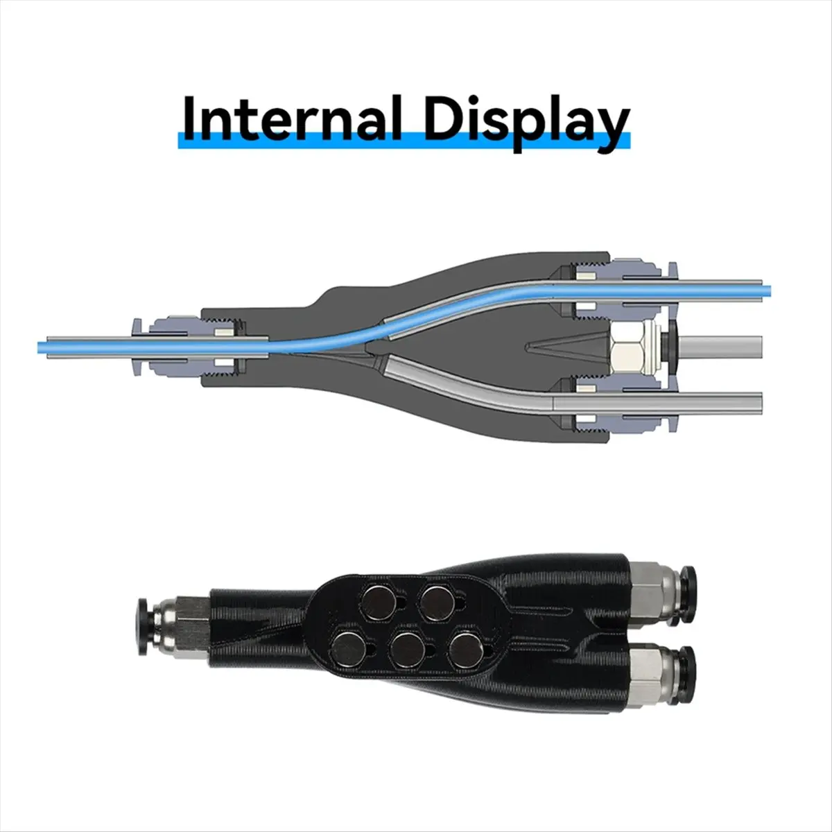 A14M For Connector 4-in-1 PTFE Adapter Pipe Expansion Port 4 Feeding for X1 X1C P1P P1S A1 A1min