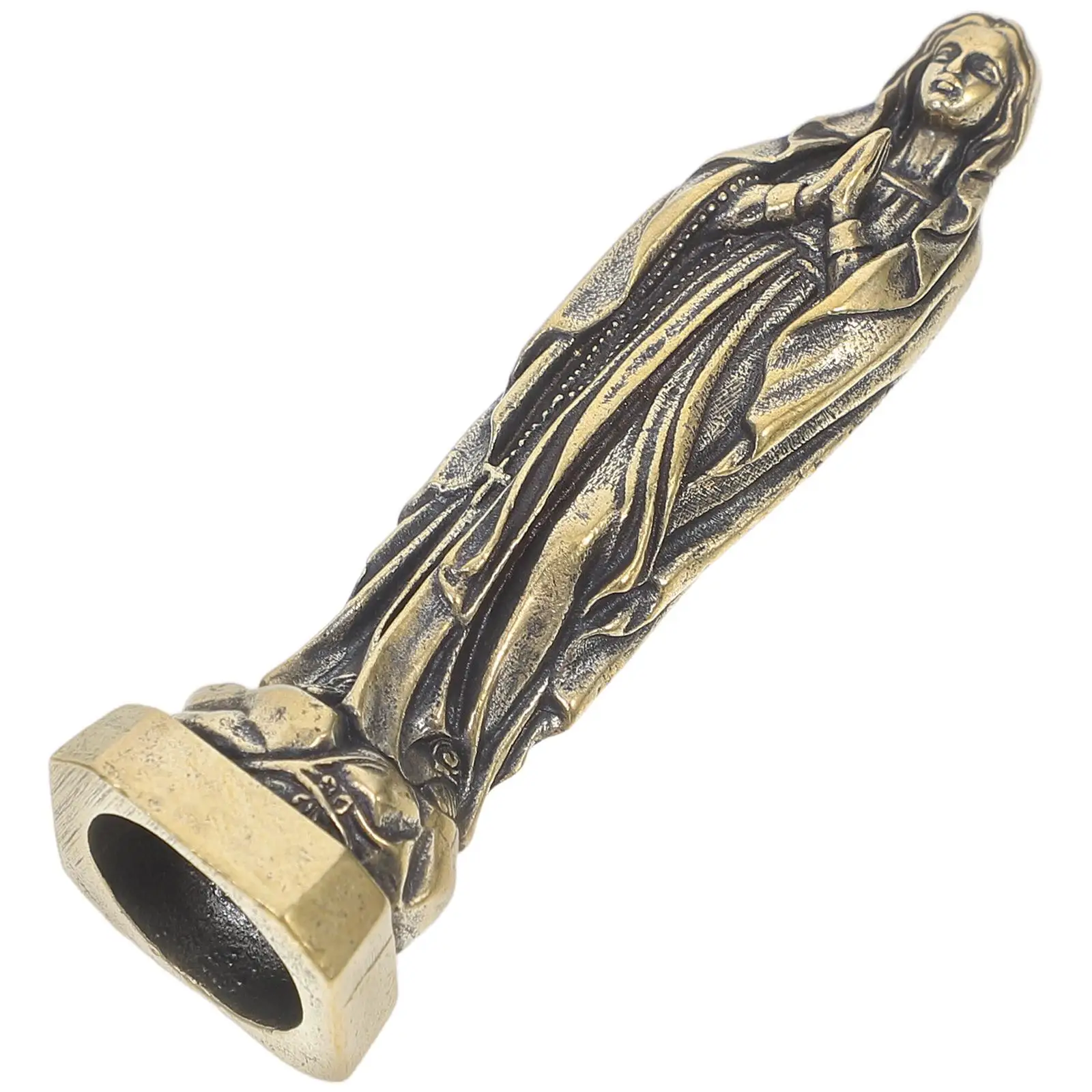 

Maria Vintage Brass Mini Statue Decor Bronze Sculpture Miniature Man Immaculate