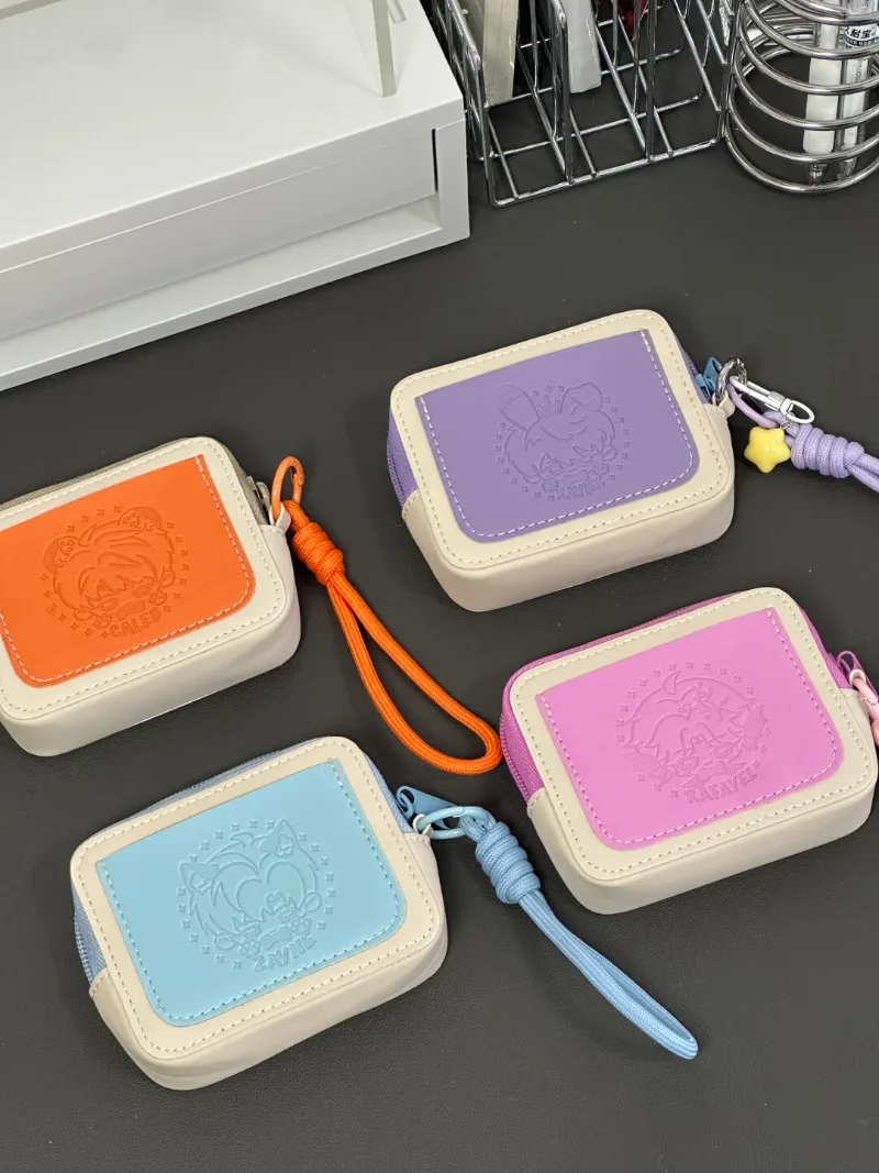 게임 러브 앤 딥스페이스 소프트 자비에르 자인 라파엘 실러스 케이블 코스프레 10x8x3cm 가죽 이어폰 가방 동전 지갑 메이크업 가방