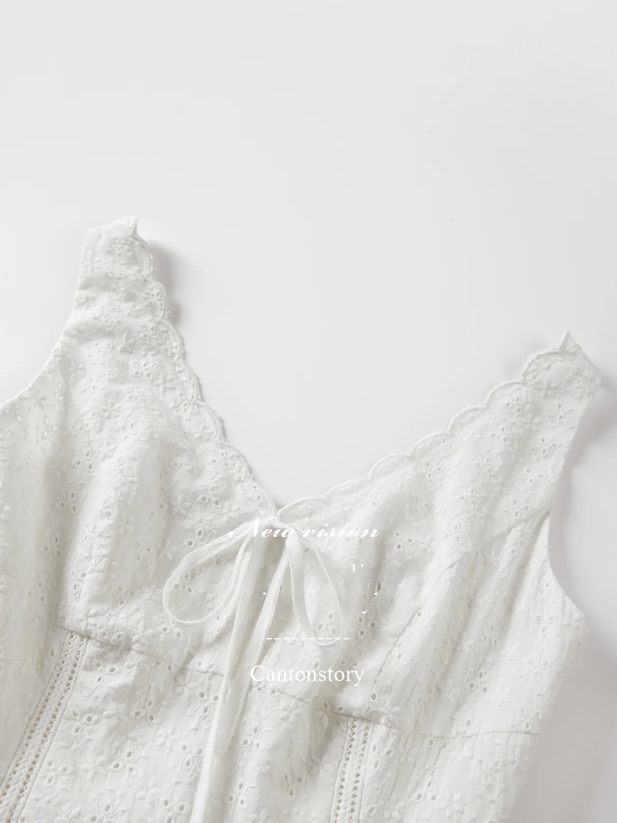 Renda branca bordado svel dr feminino cintura alta ort saia sle commute versão coreana algodão a linha verão dr