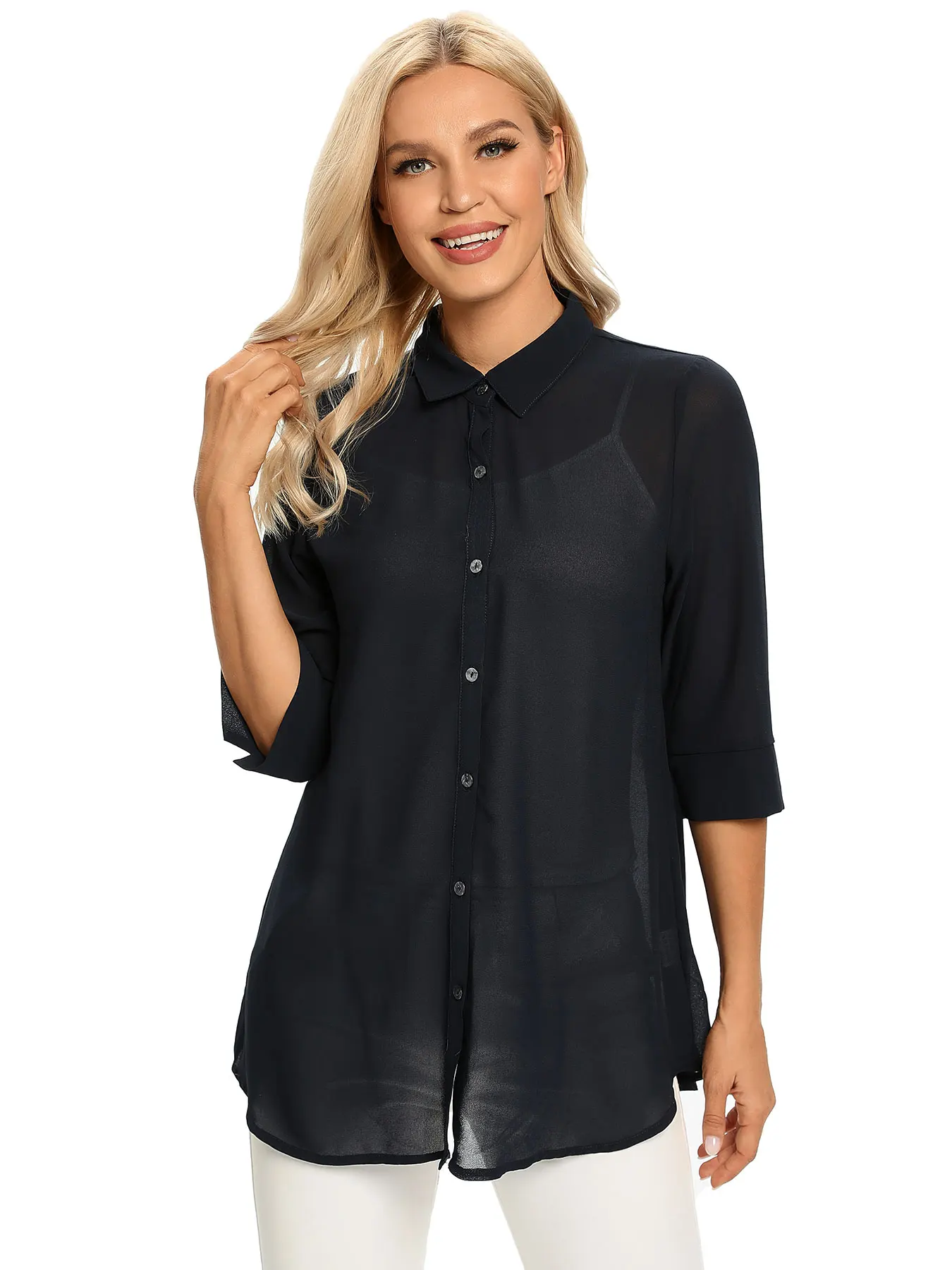 

Women Woven Fashionable Casual Shirt For Spring And Autumn