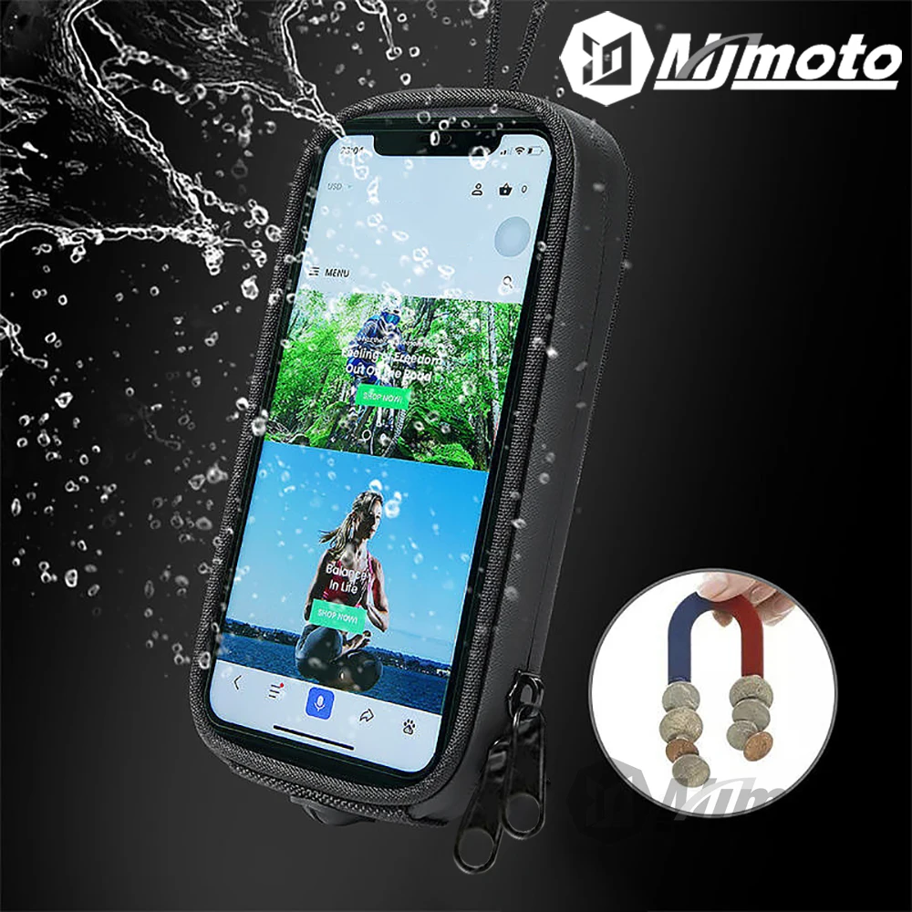 Universal Motorcycle Fuel Tank Bag Magnetic Fuel Tank Transparent Bag Mobile Phone Seat Bag Cell Phone Holder Pouch Waterproof