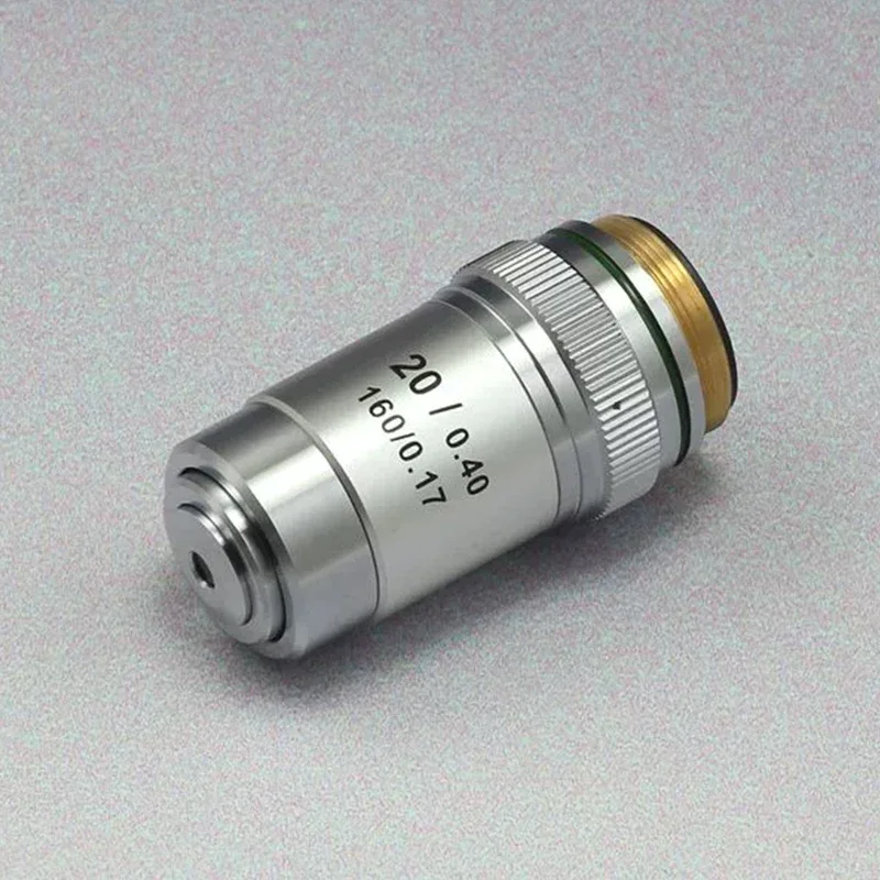 195 Black Silver Achromatic Objective Lens 4X 10X 20X 40X 60X 100X RMS 20.2mm for Microscope