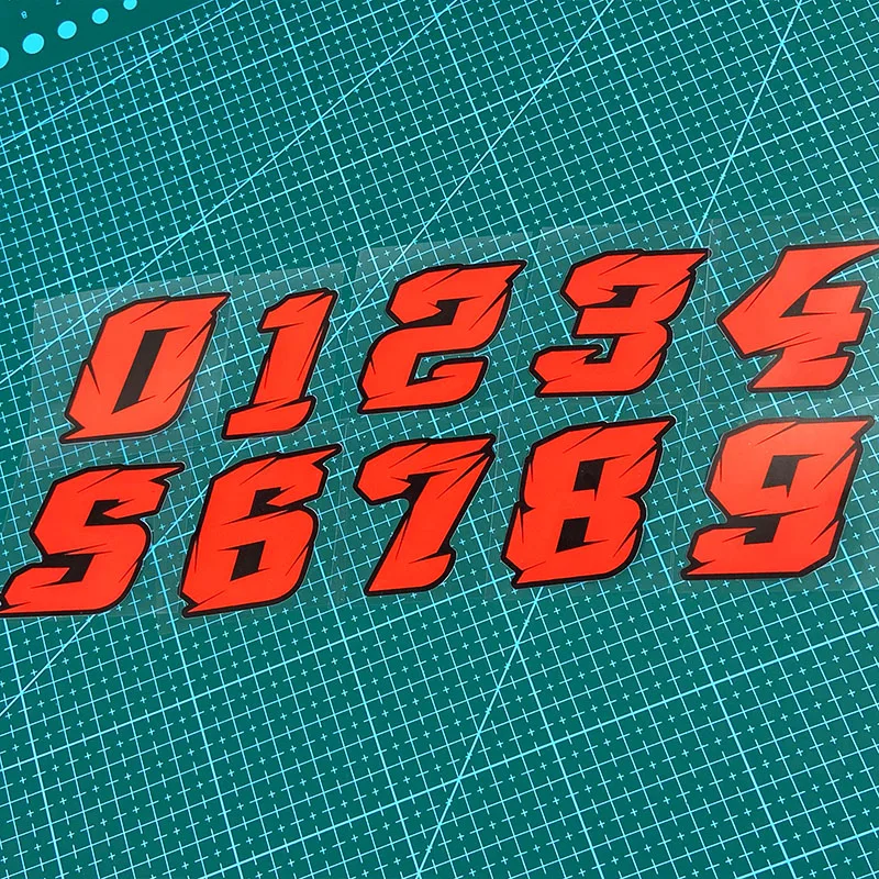 

1 шт. 0123456789 наклейки для скутера с номером, водонепроницаемые украшения «сделай сам», виниловые наклейки для Suzuki Kawasaki BMW Honda Piaggio Yamaha KTM