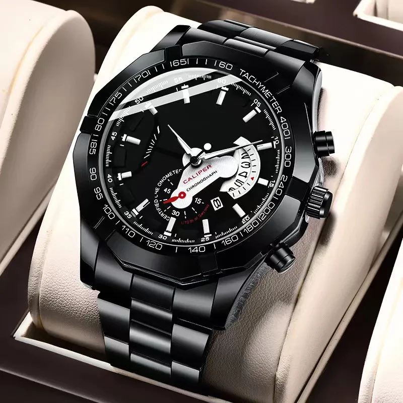 Men's Automatic Watch Calendar Waterproof Luminous Casual Business Watches Brand Stainless Steel  With Large Dial Quartz Clock